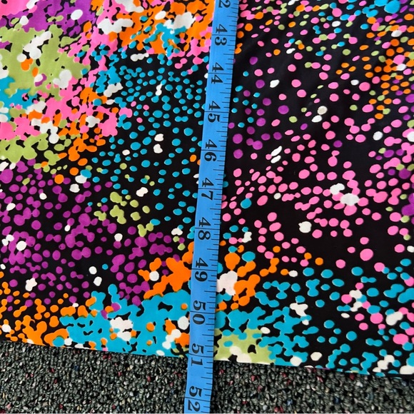 Vintage Y2K Polka Dot Black & Colorful Modest Lightweight Dress 3/4 Sleeves Sz M - Picture 12 of 14